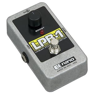 Pedal de distorsión para guitarra color plateado electro-harmonix LPB-1 